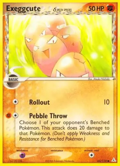 Exeggcute δ 65/110 Holon Phantoms Pokemon card