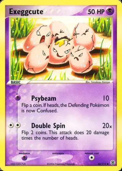 Exeggcute 33/112 FireRed & LeafGreen Pokemon card
