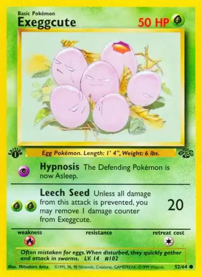 Exeggcute 52/64 Jungle Pokemon card