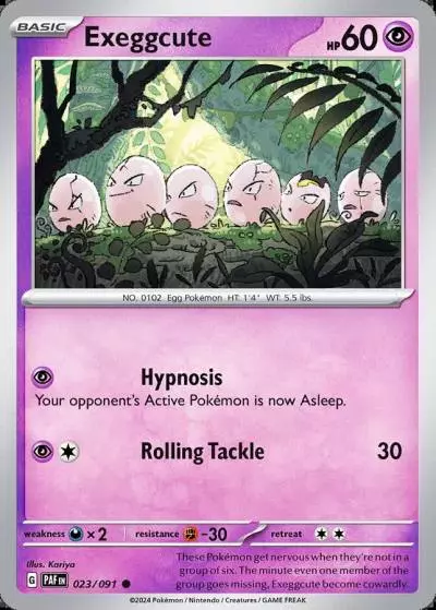 Exeggcute 23/91 Paldean Fates Pokemon card