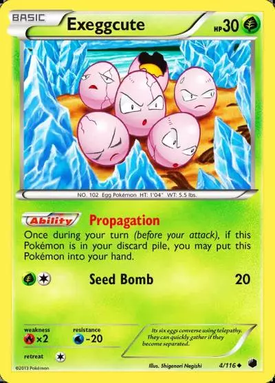 Exeggcute 4/116 Plasma Freeze Pokemon card