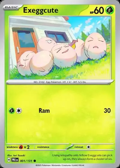 Exeggcute 1/131 Prismatic Evolutions Pokemon card