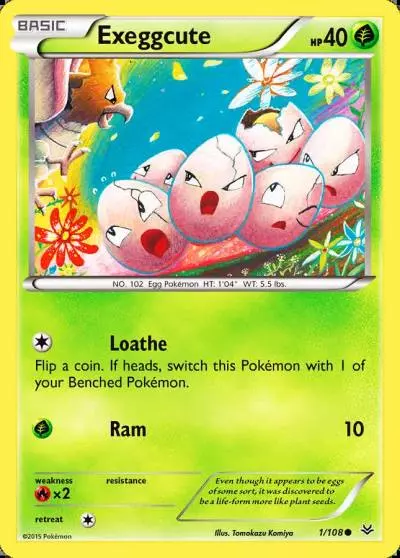 Exeggcute 1/108 Roaring Skies Pokemon card