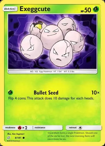 Exeggcute 8/181 Team Up Pokemon card