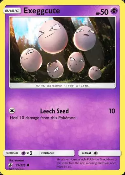 Exeggcute 73/236 Unified Minds Pokemon card