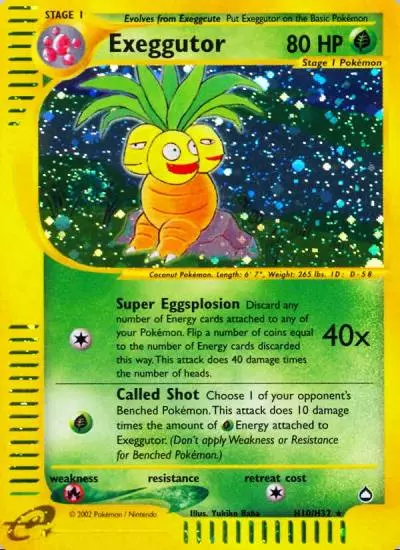 Exeggutor H10/147 Aquapolis Pokemon card