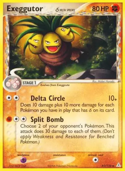 Exeggutor δ 41/110 Holon Phantoms Pokemon card