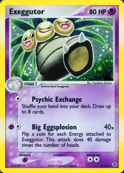 Exeggutor 5/112 FireRed & LeafGreen Pokemon card