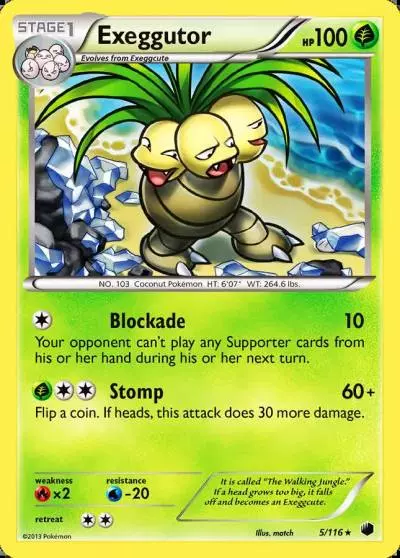 Exeggutor 5/116 Plasma Freeze Pokemon card