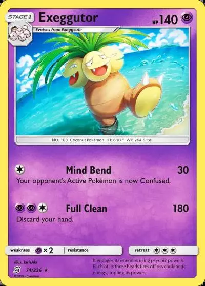 Exeggutor 74/236 Unified Minds Pokemon card