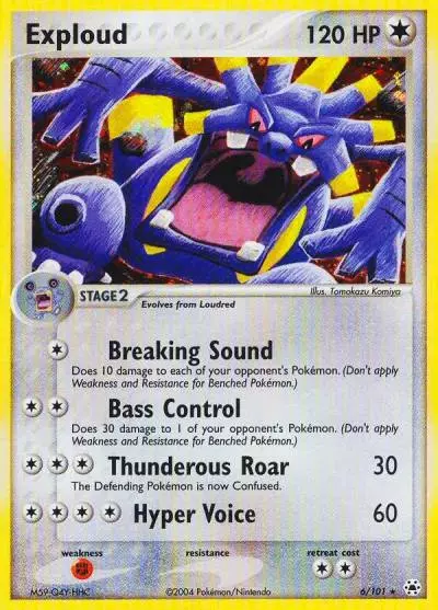 Exploud 6/101 Hidden Legends Pokemon card
