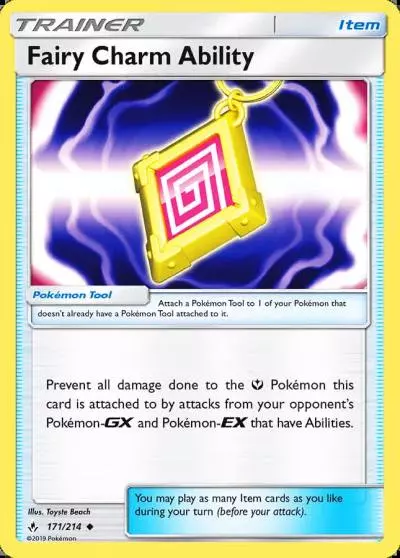 Fairy Charm Ability 171/214 Unbroken Bonds Pokemon card