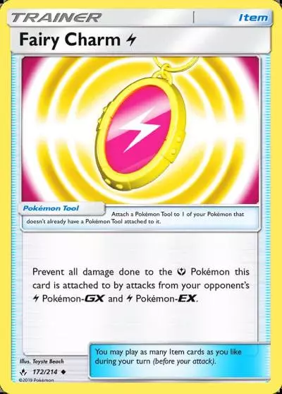 Fairy Charm Lightning 172/214 Unbroken Bonds Pokemon card