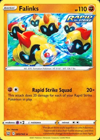 Falinks 83/163 Battle Styles Pokemon card
