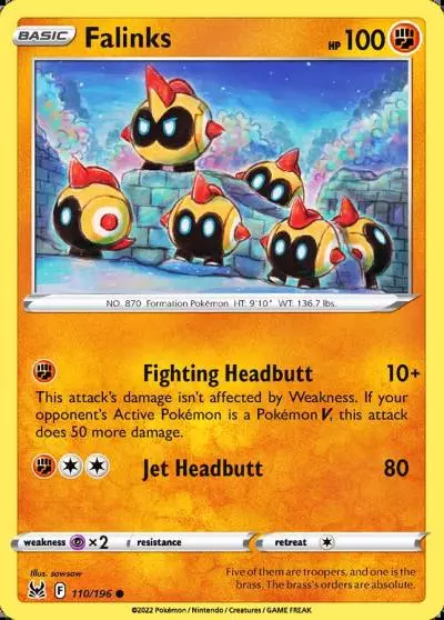 Falinks 110/196 Lost Origin Pokemon card
