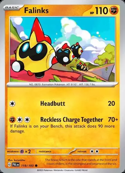 Falinks 119/193 Paldea Evolved Pokemon card