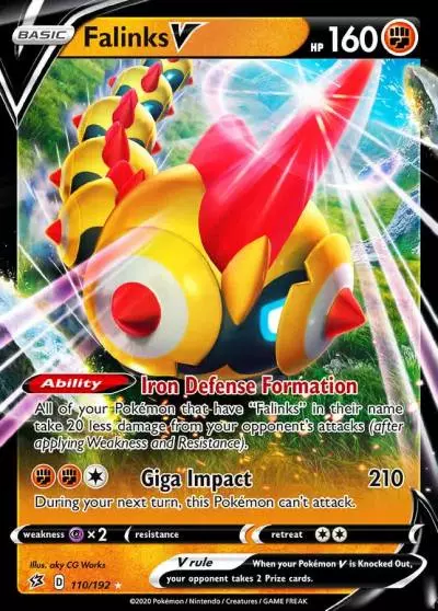 Falinks V 110/192 Rebel Clash Pokemon card