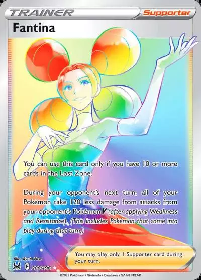 Fantina 206/196 Lost Origin Pokemon card