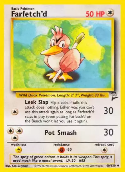 Farfetch'd 40/130 Base Set 2 Pokemon card