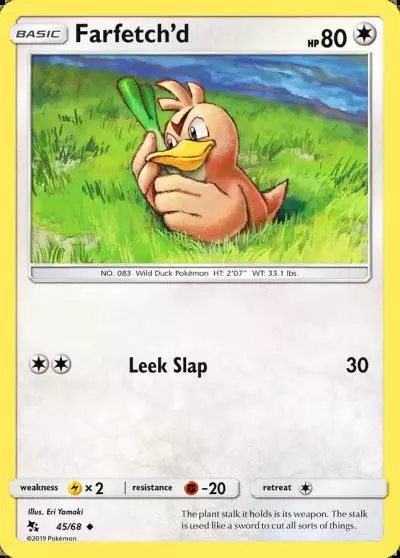 Farfetch'd 45/68 Hidden Fates Pokemon card