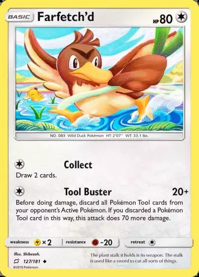 Farfetch'd 127/181 Team Up Pokemon card