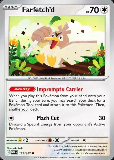 Farfetch'd 132/167 Twilight Masquerade Pokemon card