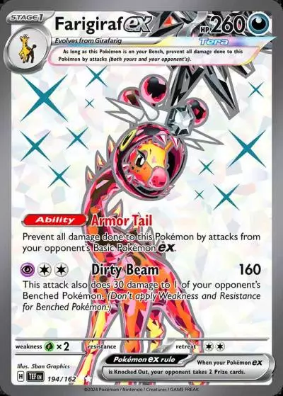 Farigiraf ex 194/162 Temporal Forces Pokemon card
