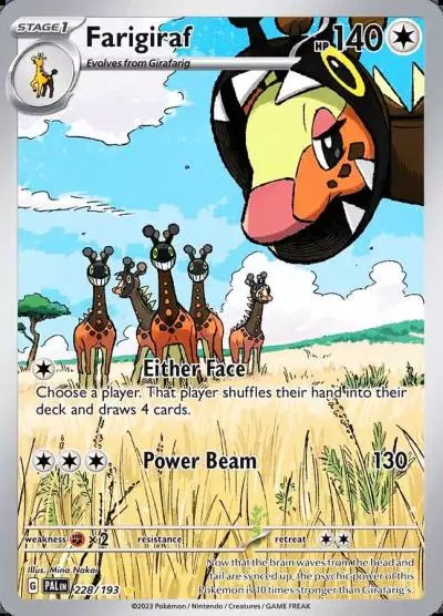 Farigiraf 228/193 Paldea Evolved Pokemon card
