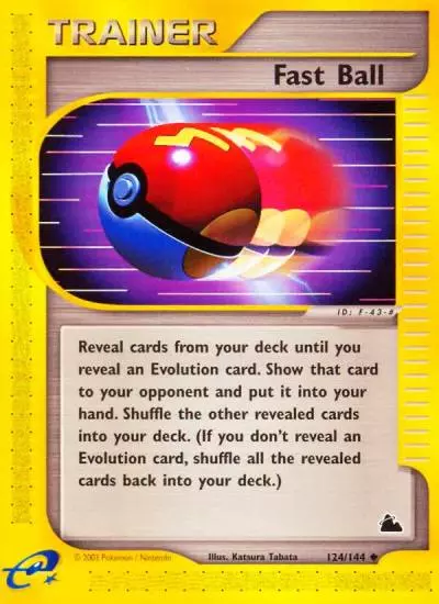 Fast Ball 124/144 Skyridge Pokemon card