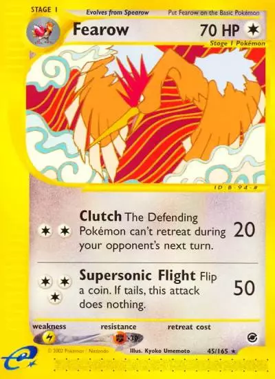 Fearow 45/165 Expedition Base Set Pokemon card