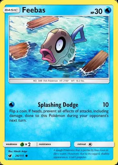 Feebas 26/111 Crimson Invasion Pokemon card
