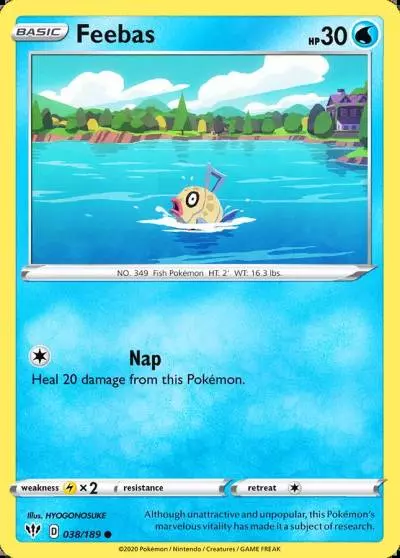 Feebas 38/189 Darkness Ablaze Pokemon card