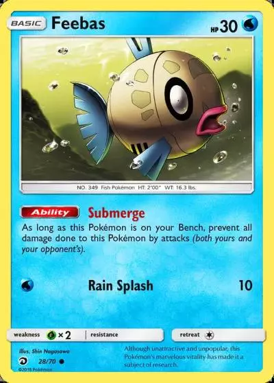 Feebas 28/70 Dragon Majesty Pokemon card
