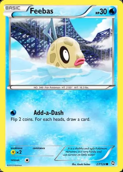 Feebas 27/124 Dragons Exalted Pokemon card