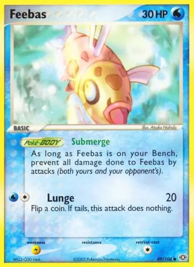 Feebas 49/106 Emerald Pokemon card