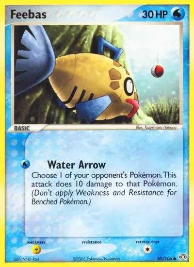 Feebas 50/106 Emerald Pokemon card
