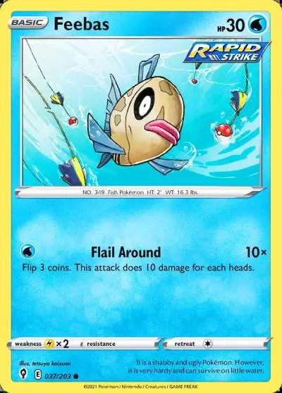 Feebas 37/203 Evolving Skies Pokemon card