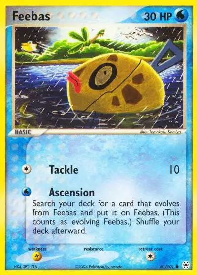 Feebas 61/101 Hidden Legends Pokemon card