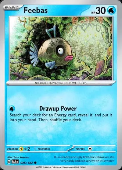 Feebas 35/182 Paradox Rift Pokemon card
