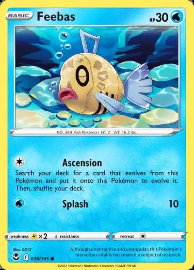 Feebas 39/195 Silver Tempest Pokemon card