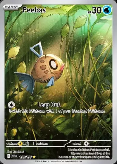 Feebas 198/191 Surging Sparks Pokemon card