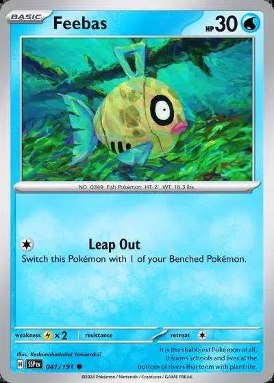 Feebas 41/191 Surging Sparks Pokemon card