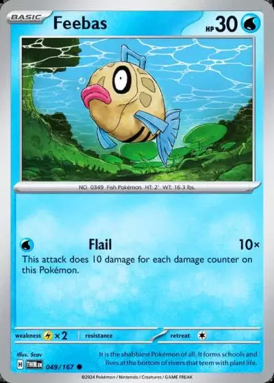 Feebas 49/167 Twilight Masquerade Pokemon card