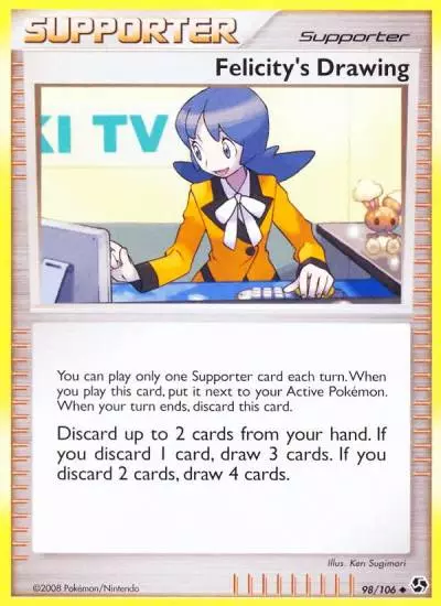 Felicity's Drawing 98/106 Great Encounters Pokemon card
