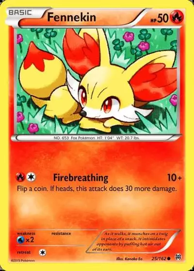 Fennekin 25/162 BREAKthrough Pokemon card