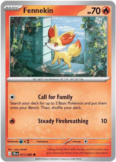 Fennekin 11/86 Chaos Rising Pokemon card