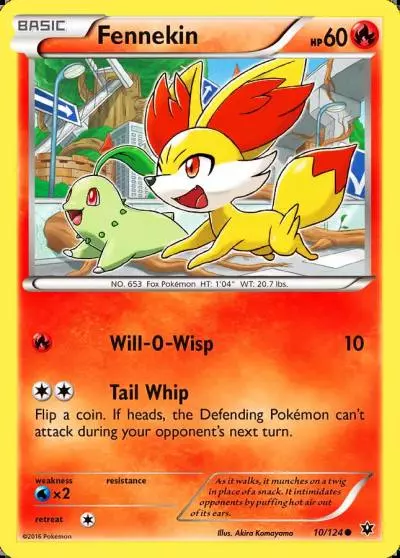 Fennekin 10/124 Fates Collide Pokemon card