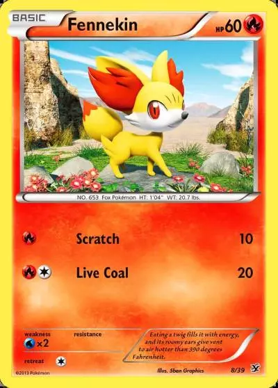 Fennekin 8/39 Kalos Starter Set Pokemon card