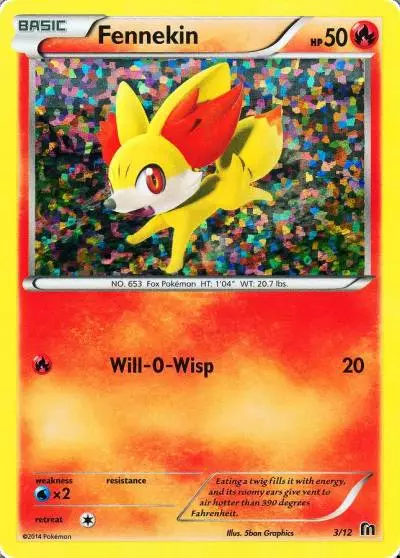 Fennekin 3/12 McDonald's Collection 2016 Pokemon card