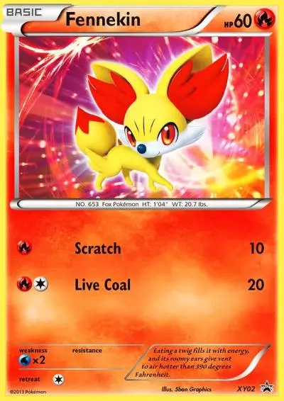 Fennekin XY02/211 XY Black Star Promos Pokemon card